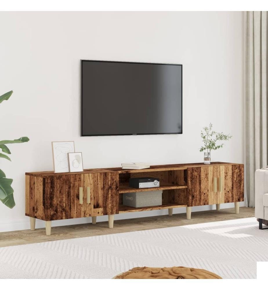 Meuble TV vieux bois 180x31,5x40 cm bois d'ingénierie