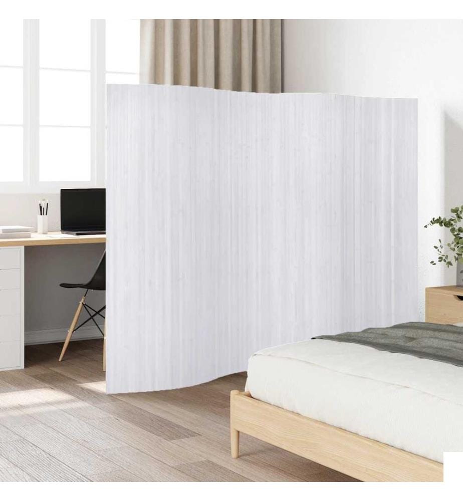 Cloison de séparation Bambou Blanc 250 x 165 cm