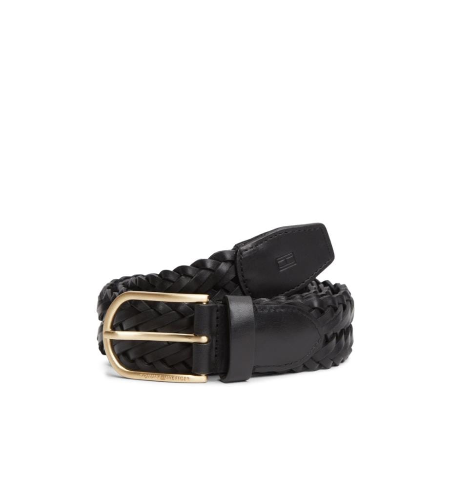 Ceinture Casual en Cuir Tressé Archive - Noir