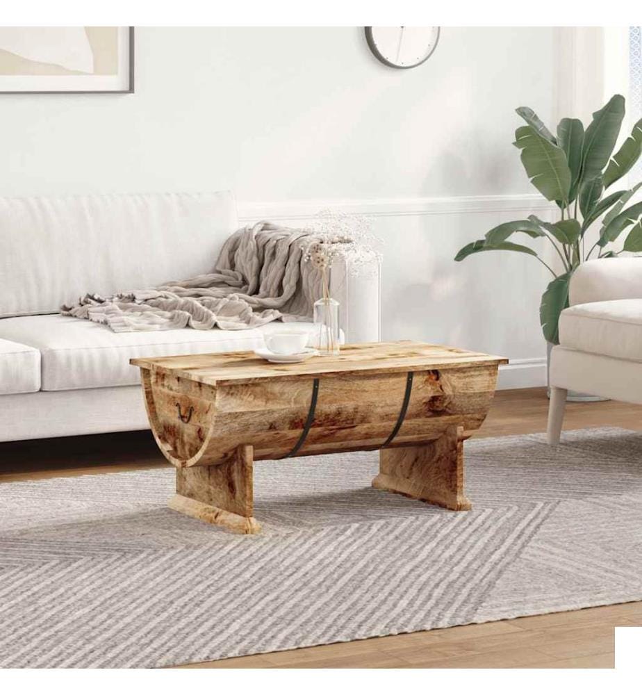 Table basse Bois de manguier massif 88x50x40 cm