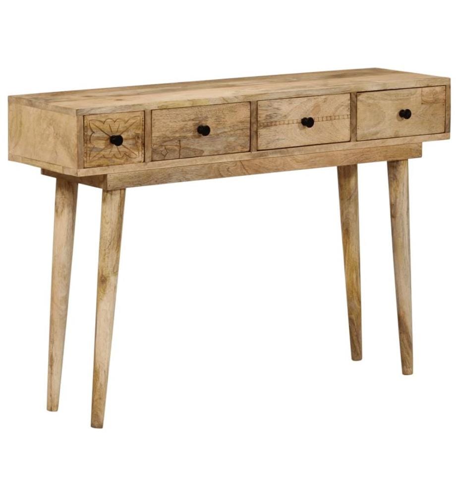 Table console 110x30x75 cm bois de manguier massif