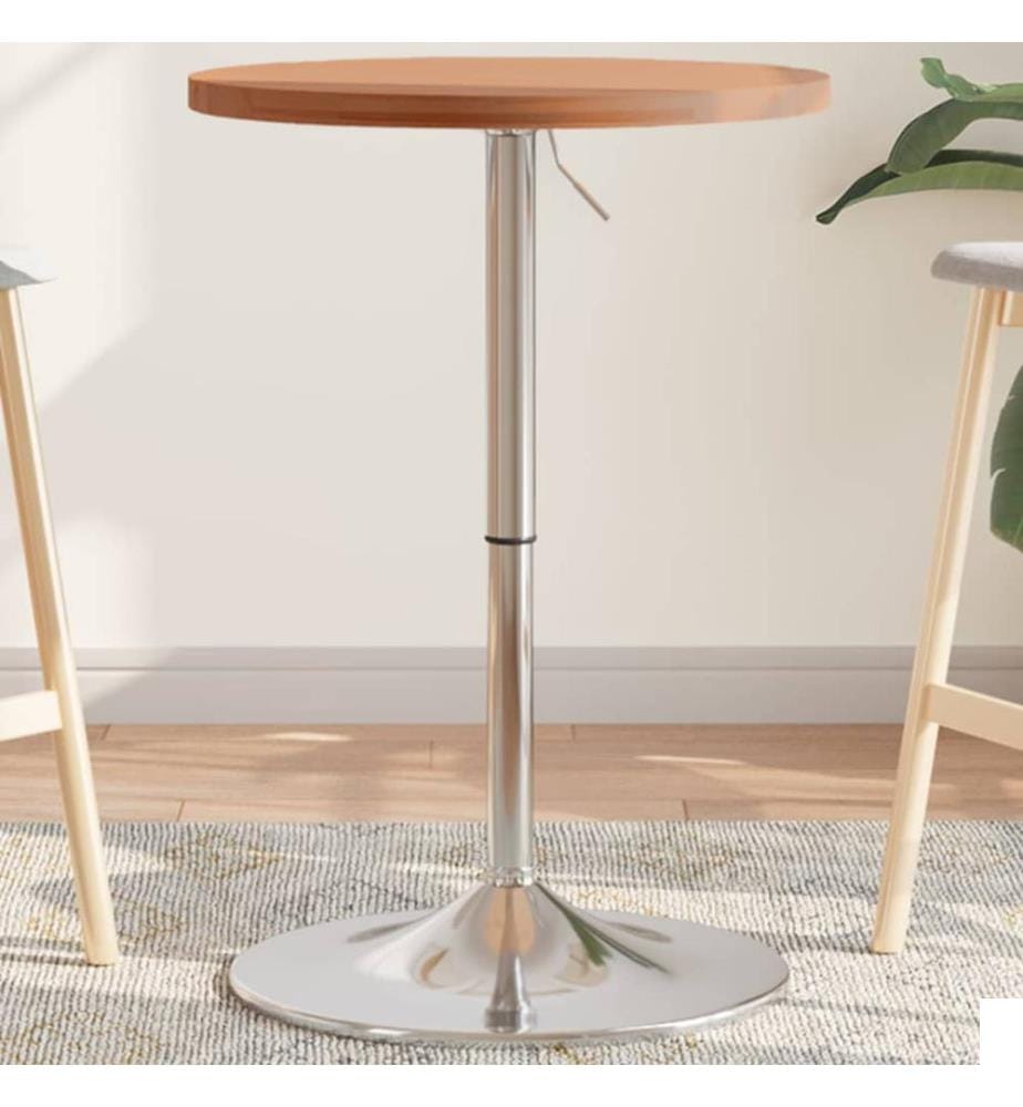 Table de bar Ø50x90,5 cm bois massif de hêtre