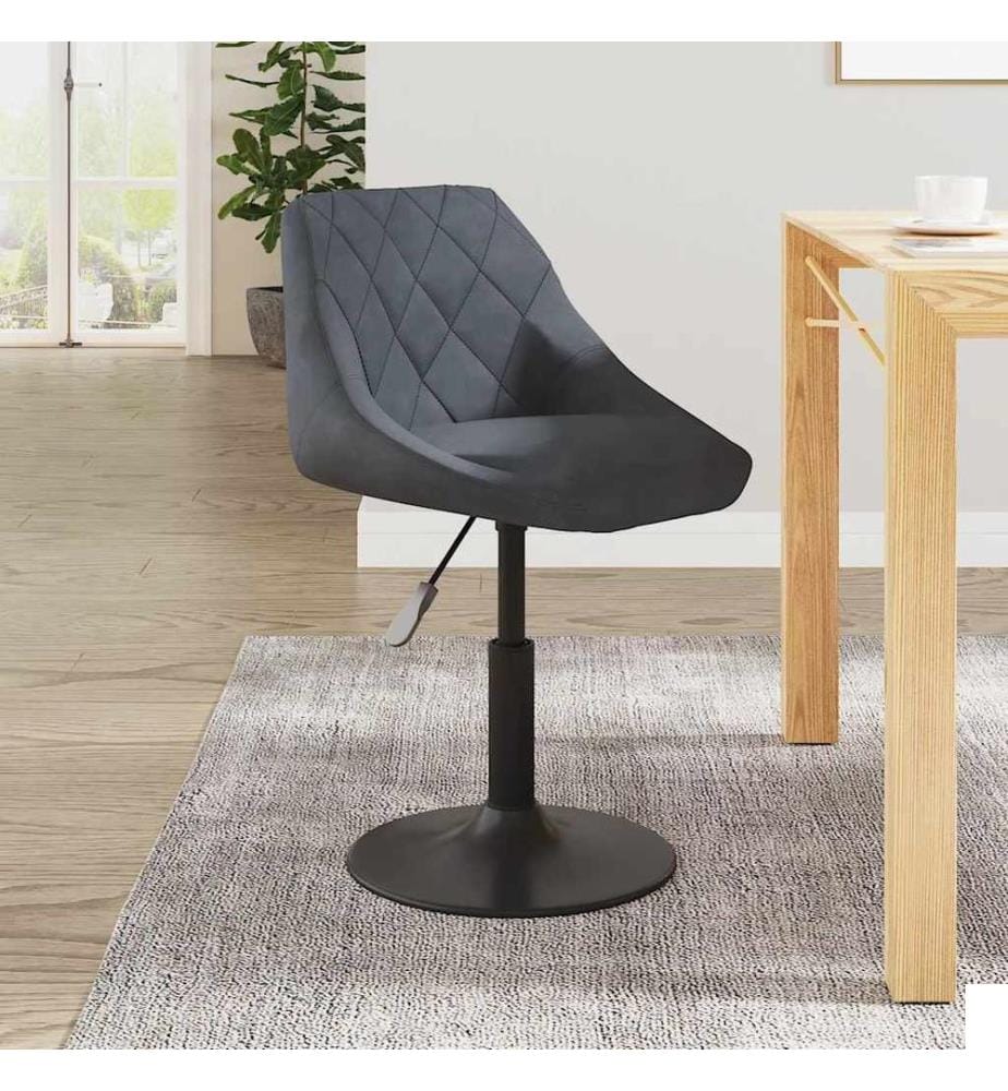 Tabouret de bar Gris foncé Velours