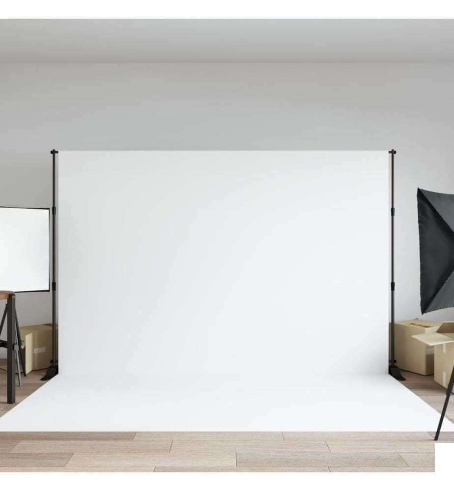 Support de toile de fond noir 305x243 cm acier