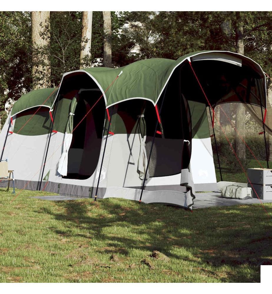 Tente familiale tunnel 8 personnes vert imperméable
