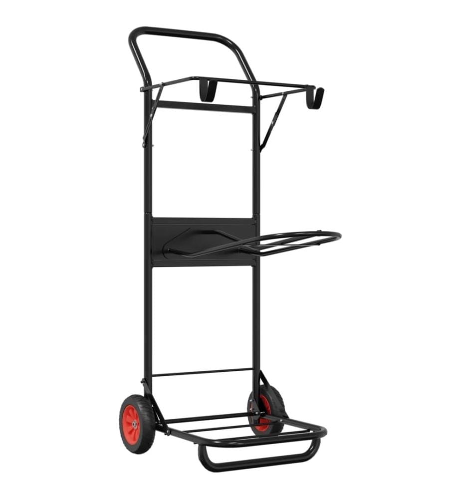 Chariot à selle pliable acier noir