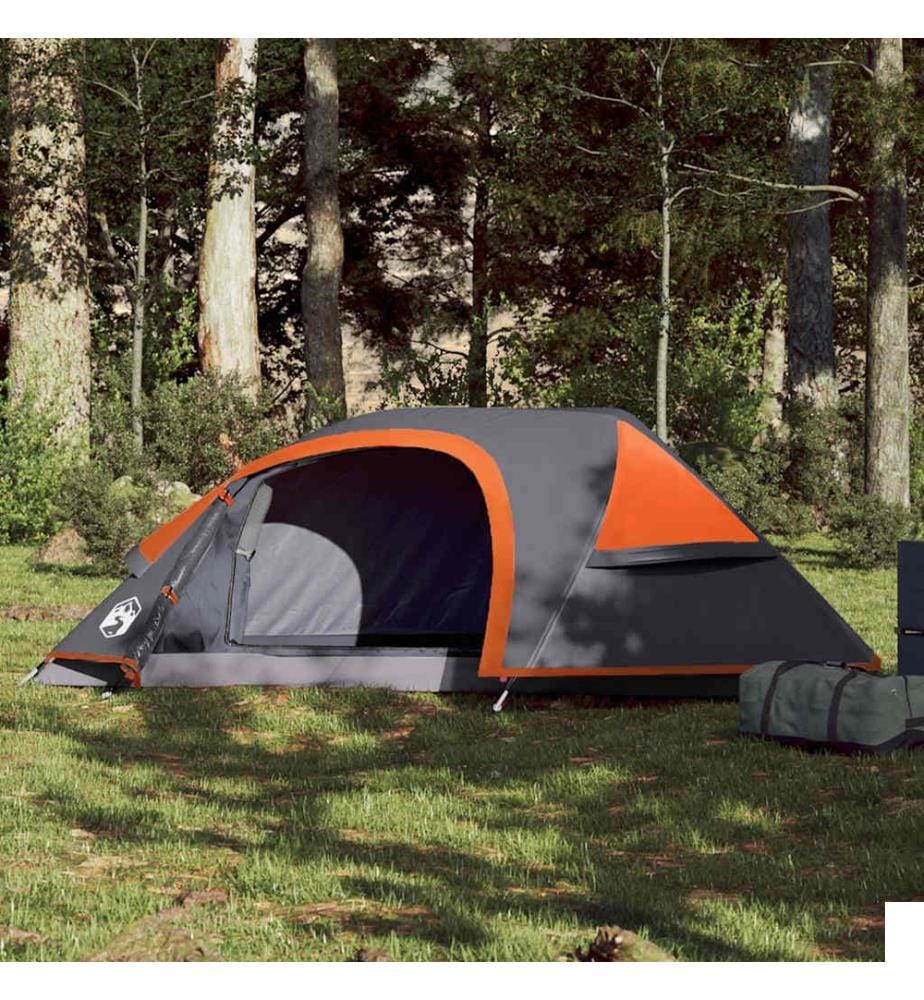 Tente de camping à dôme 1 personne orange imperméable