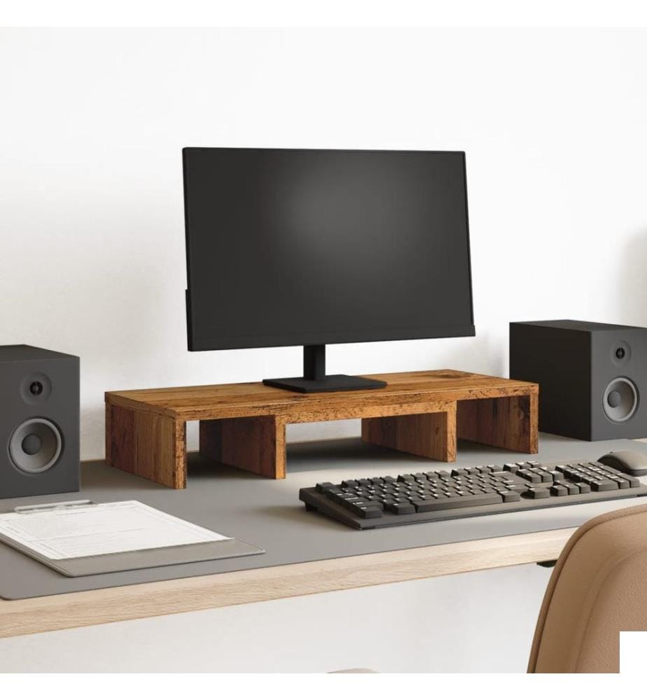 Support de moniteur réglable vieux bois bois d'ingénierie