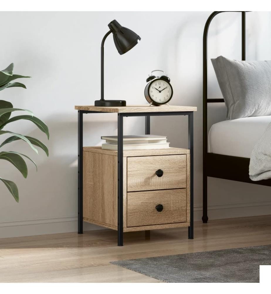 Table de chevet chêne sonoma 34x35,5x50 cm bois d'ingénierie