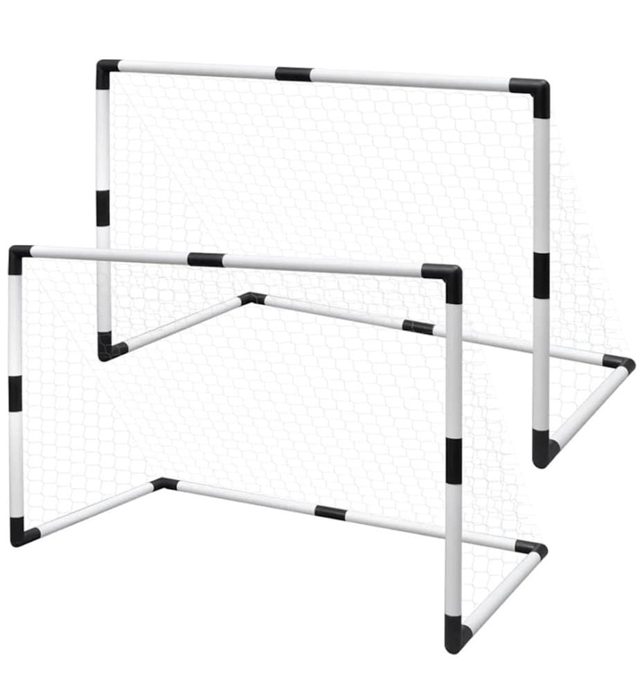 Set de mini-but de football poteau et filet enfants 2pcs 91,5x48x61 cm