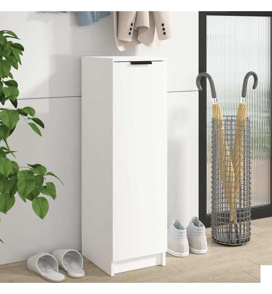Armoire à chaussures Blanc 30x35x100 cm Bois d'ingénierie