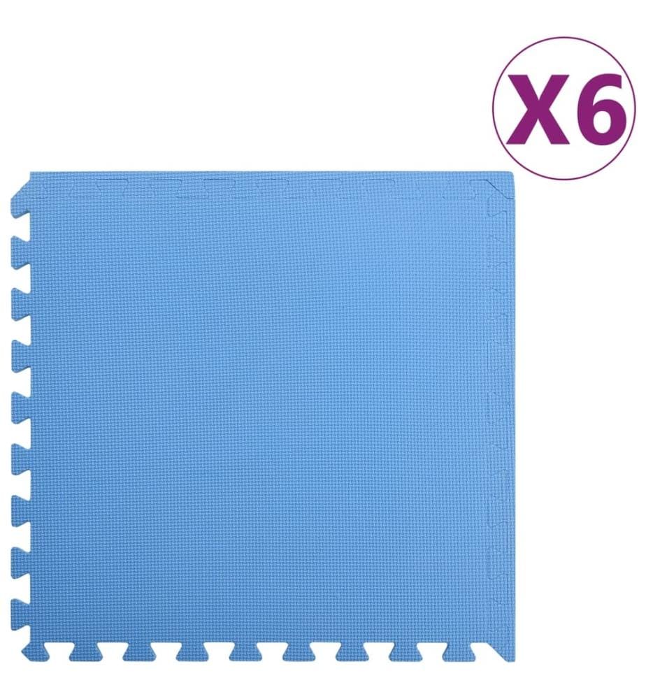 Tapis de sol 6 pcs 2,16 ? EVA Mousse Bleu