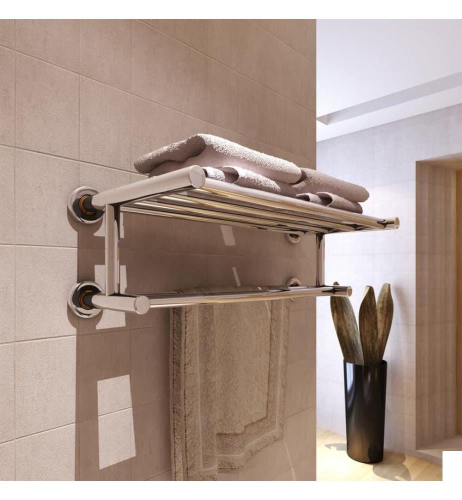 Porte serviettes double - Barre Fixe 6 tubes