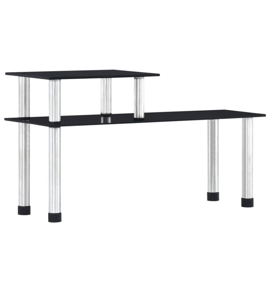 Étagère de cuisine Noir 45x16x26 cm Verre trempé
