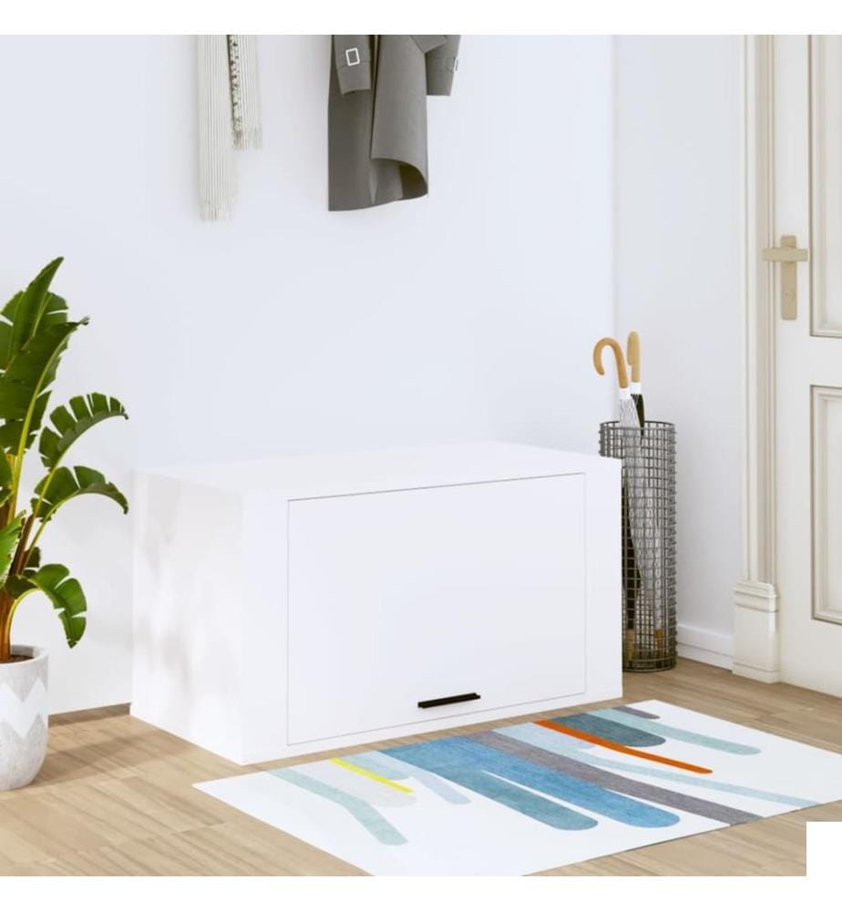 Armoire à chaussures murale Blanc 70x35x38 cm Bois d'ingénierie