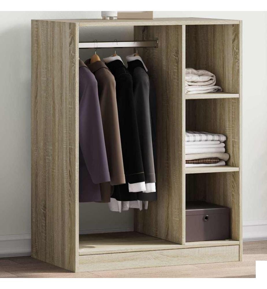 Garde-robe chêne sonoma 77x48x102 cm bois d'ingénierie
