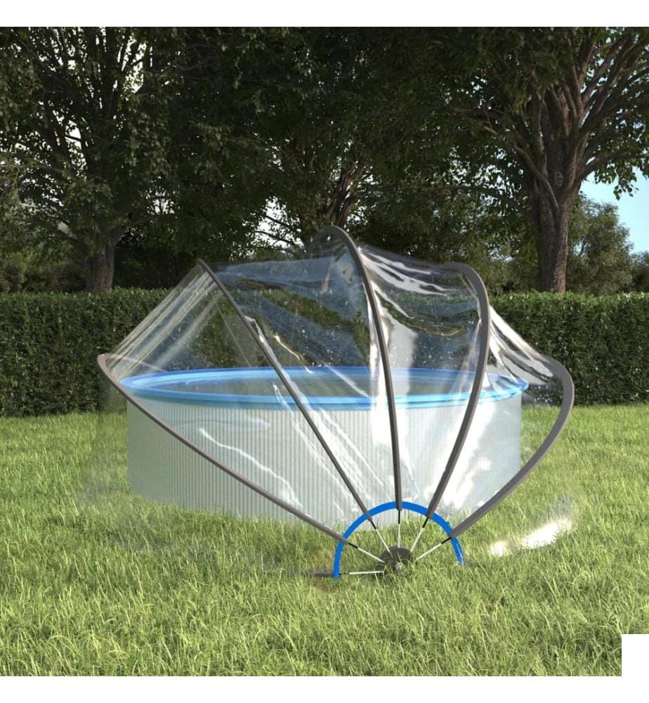 Dôme de piscine rond 376x188 cm PVC