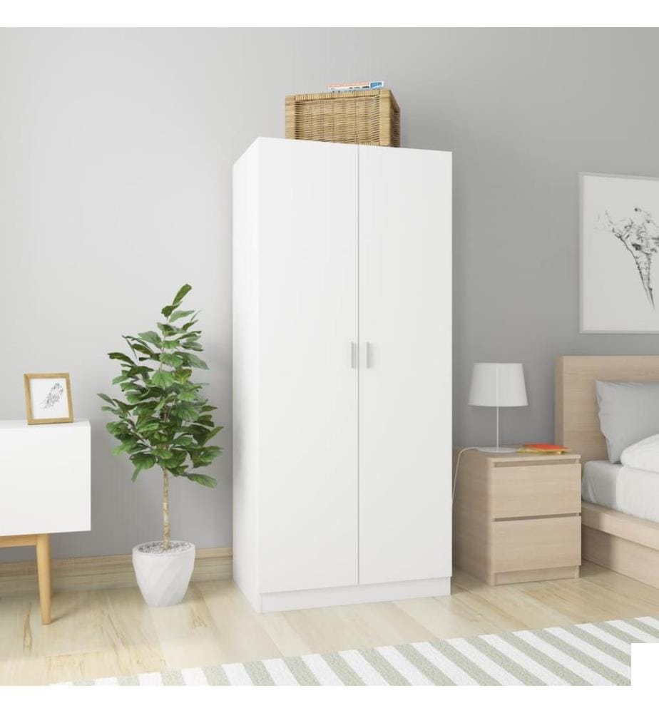 Garde-robe Blanc 80x52x180 cm Bois dingénierie