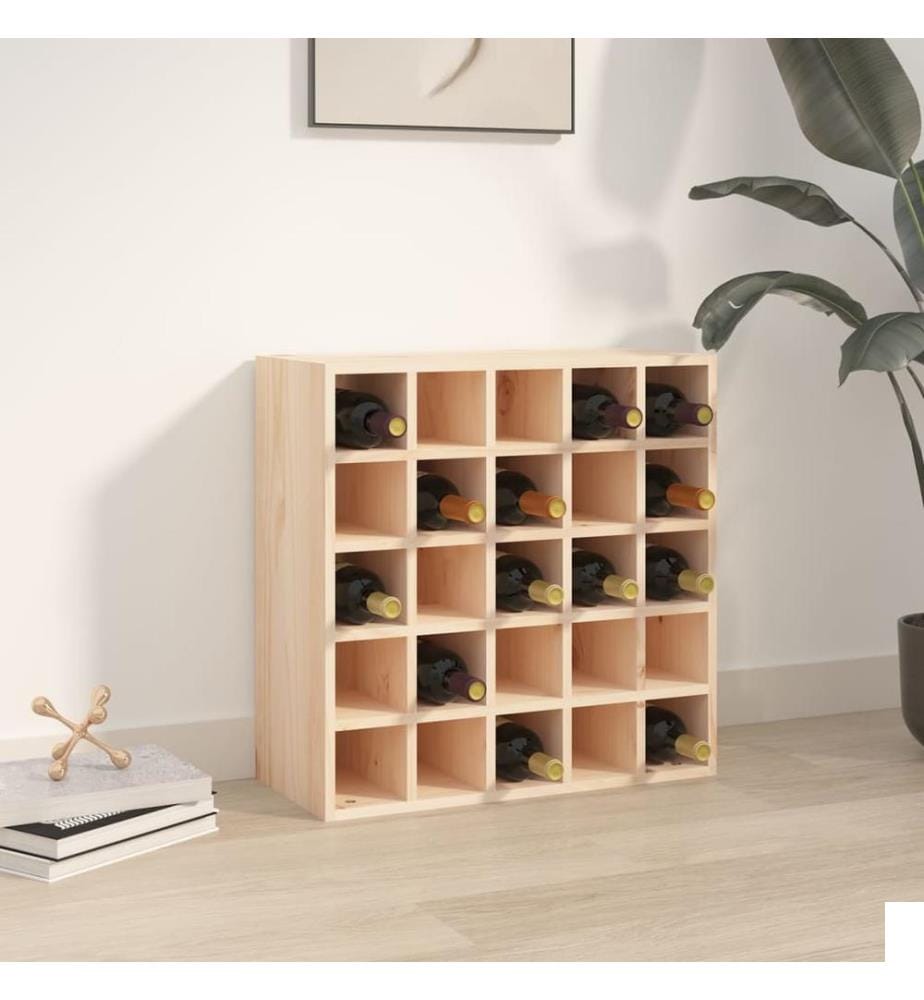 Cave à vin 56x25x56 cm Bois massif Pin