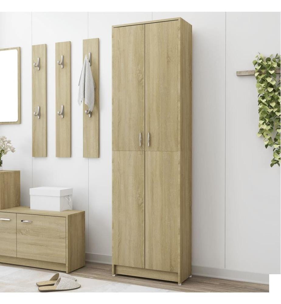 Garde-robe de couloir Chêne sonoma 55x25x189 cm Bois ingénierie