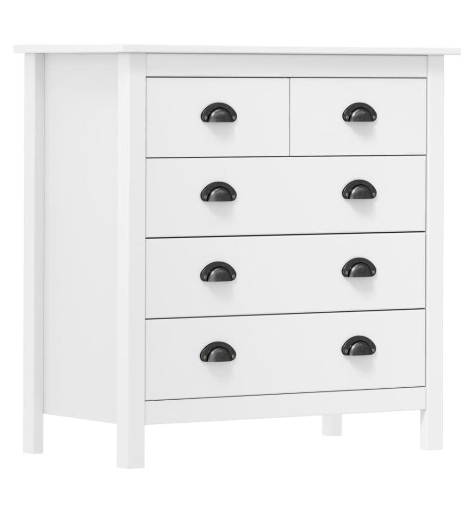 Buffet Hill Blanc 79x40x80 cm Bois de pin solide