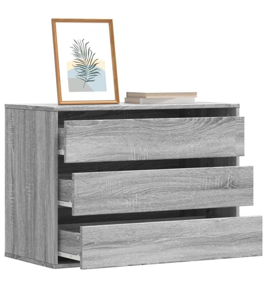 Commode d'angle sonoma gris 80x41x58 cm bois d'ingénierie