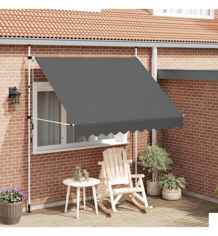 Auvent manuel rétractable 250 cm Anthracite
