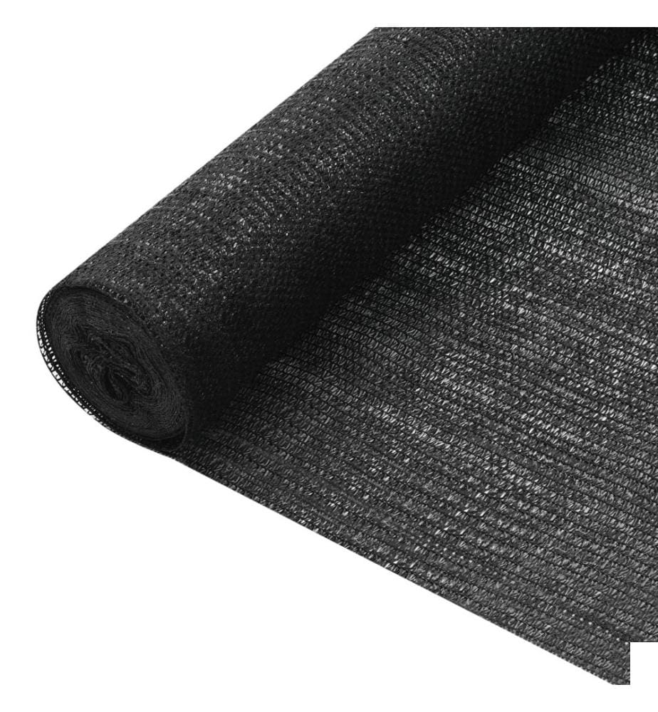 Filet brise-vue Noir 1x50 m PEHD 75 g/m²