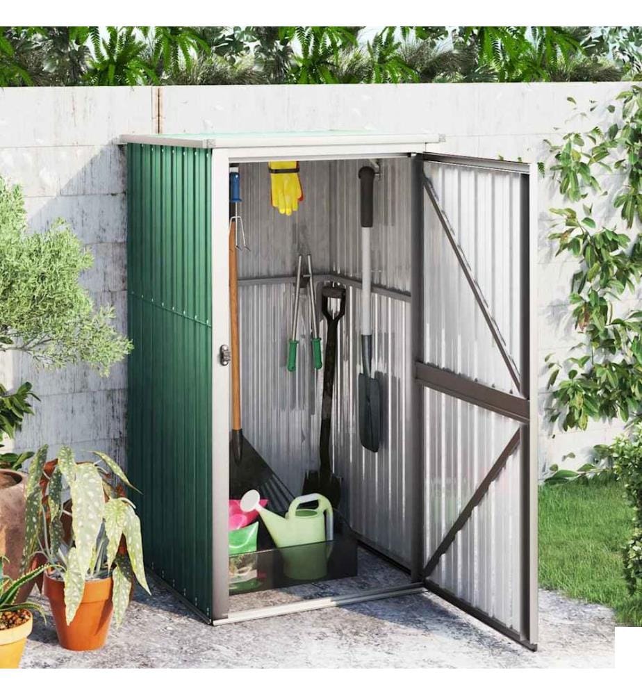 Abri à outils de jardin vert 88x89x161 cm acier galvanisé