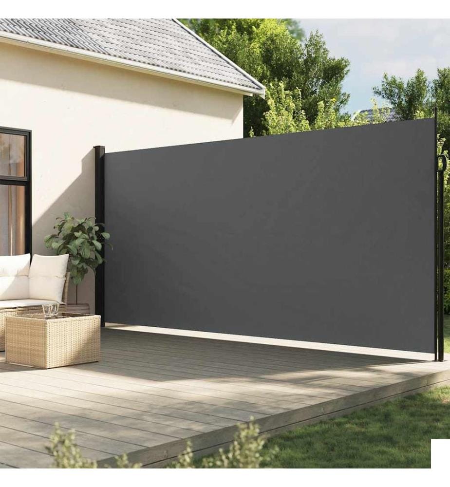 Auvent latéral rétractable anthracite 200x600 cm