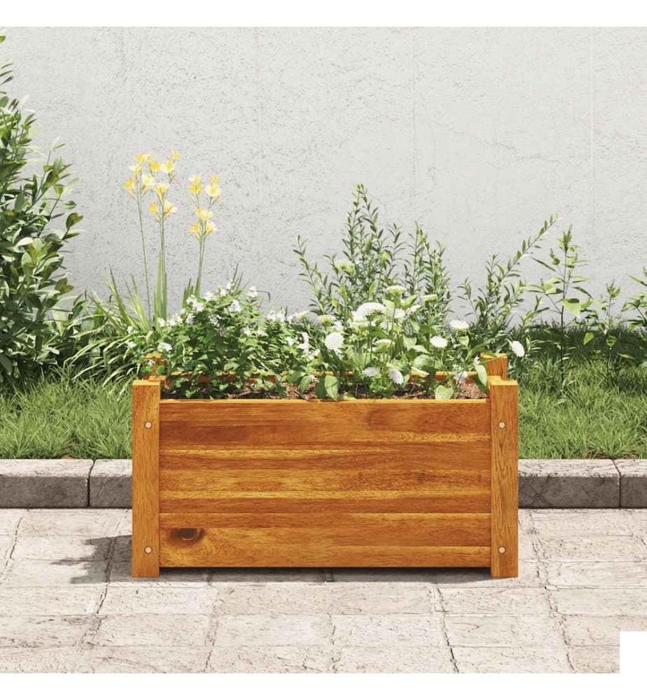 Lit surélevé de jardin Bois d'acacia 50x25x25 cm