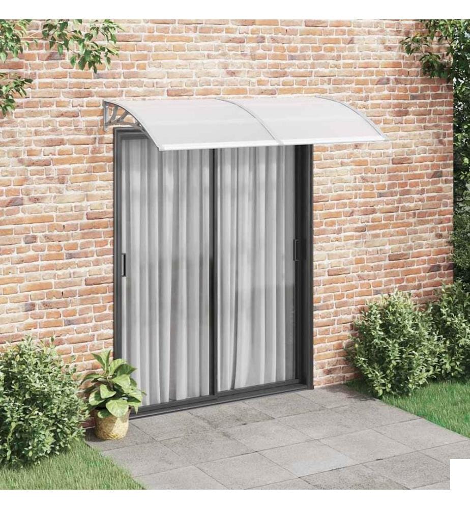 Auvent de porte Gris 200x100 cm Polycarbonate