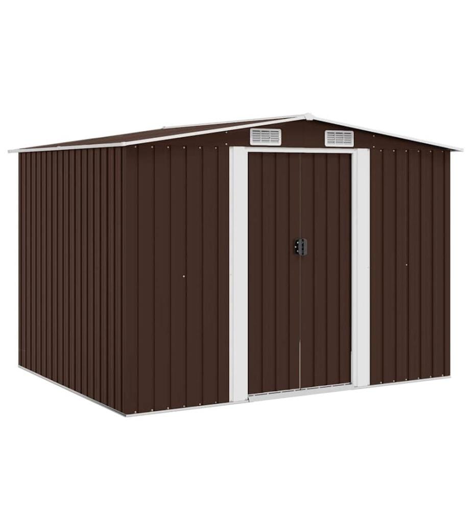 Abri de stockage pour jardin Marron 257x205x178 cm Acier
