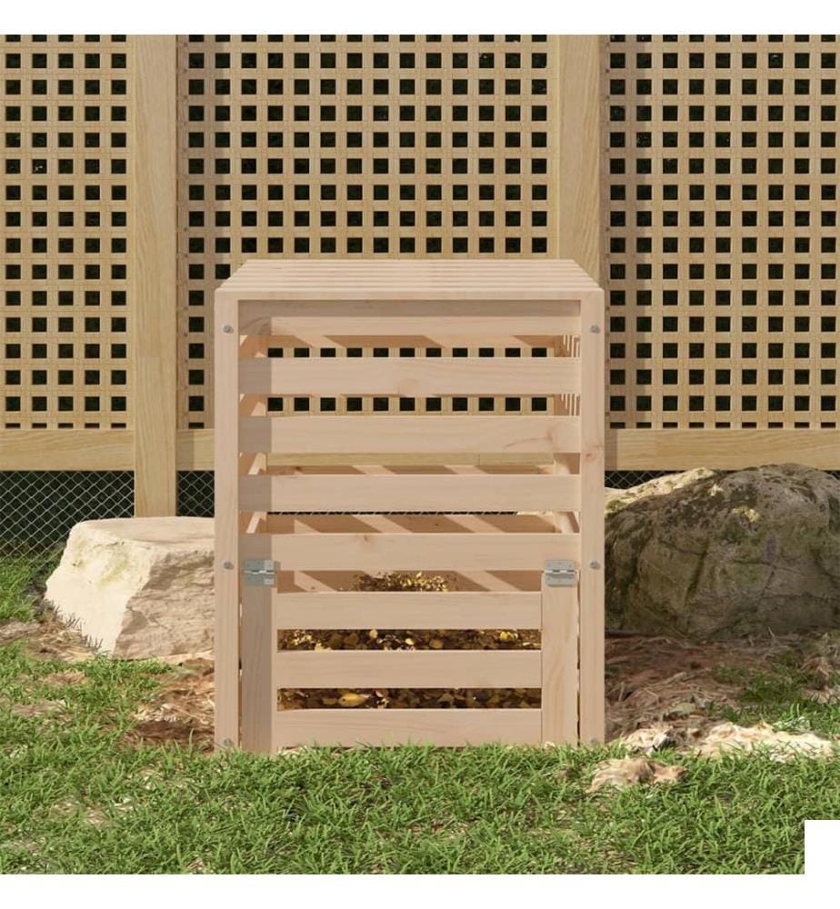 Composteur 63,5x63,5x77,5 cm Bois massif de pin