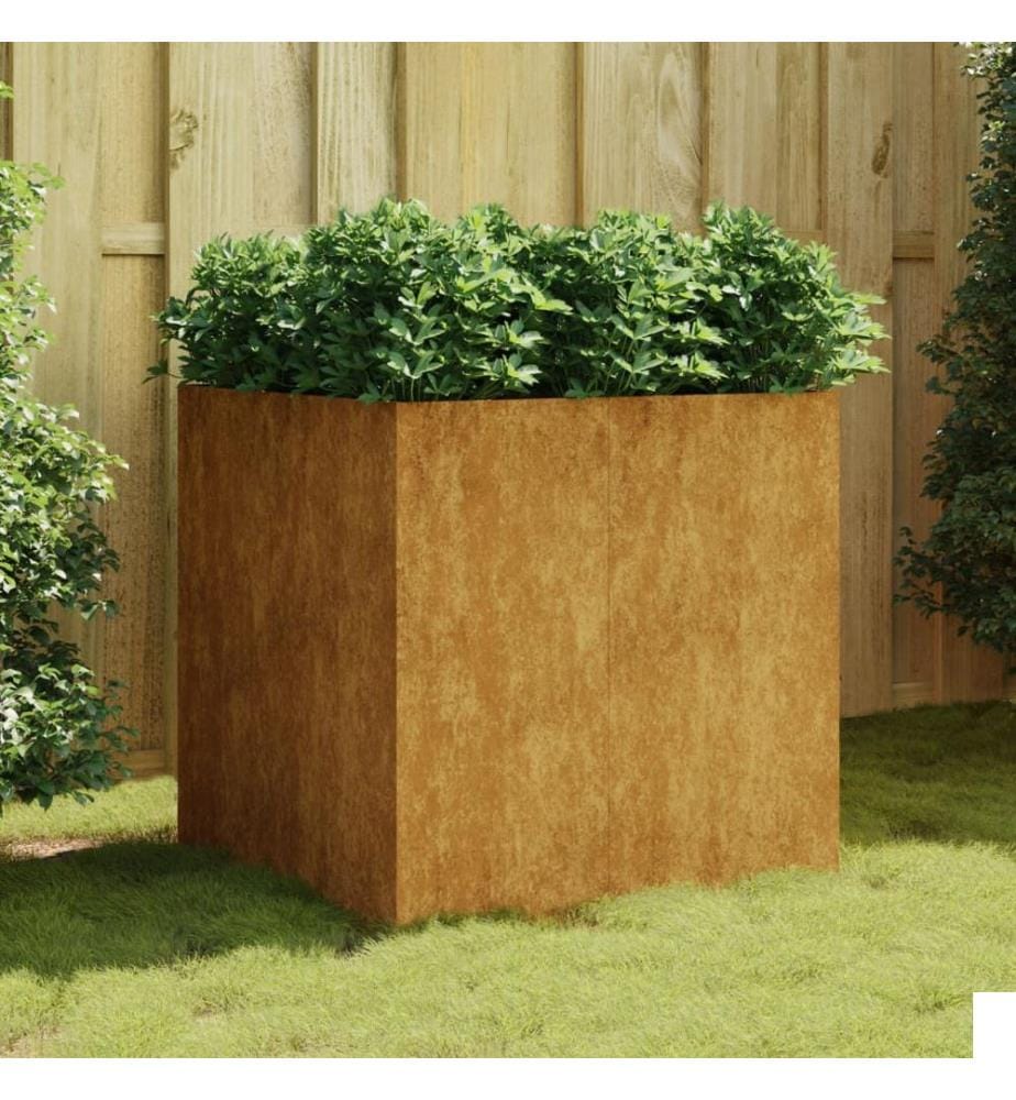 Jardinière 80x80x80 cm acier corten