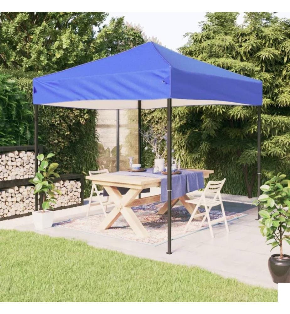 Tente de réception pliable Bleu 2x2 m