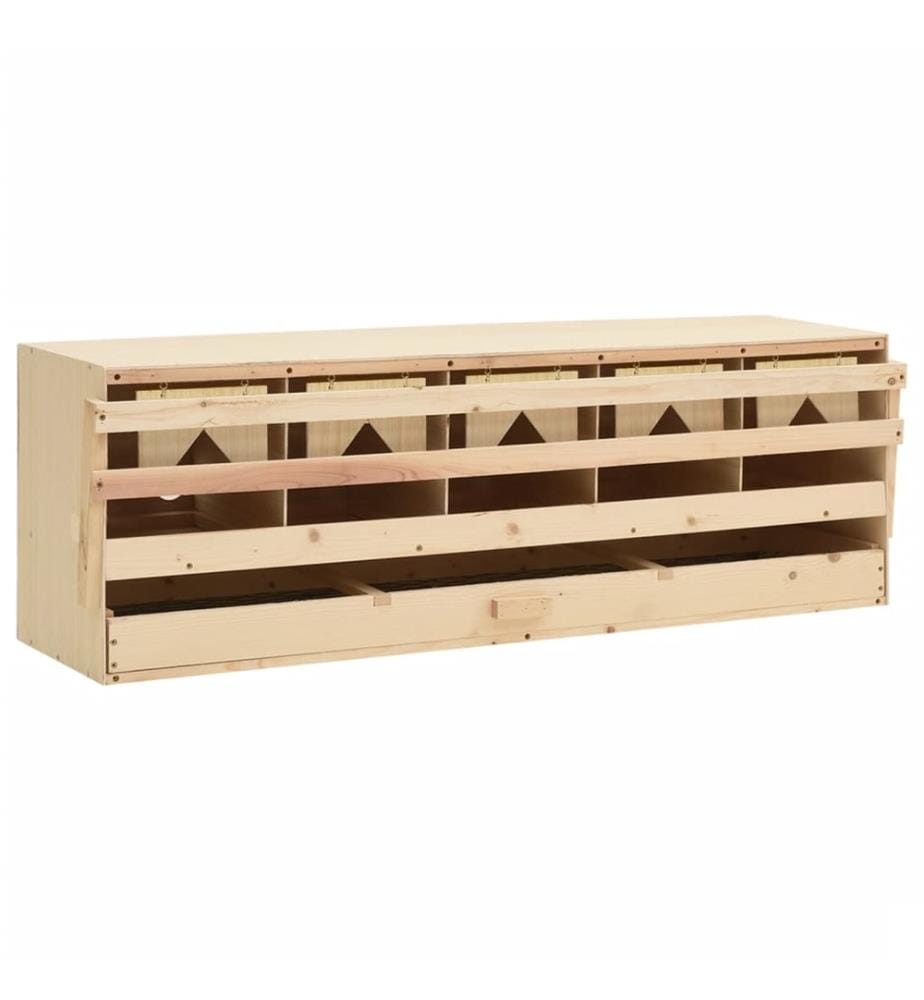 Pondoir 5 compartiments 117x33x38 cm bois de pin massif