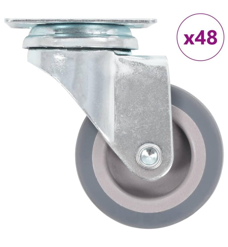 48 pcs Roulettes pivotantes 50 mm