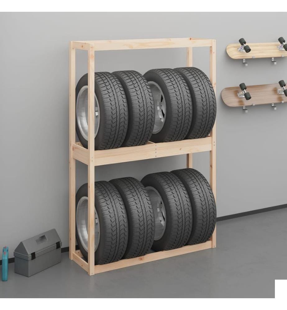 Porte-pneus 120x40x180 cm Bois de pin massif