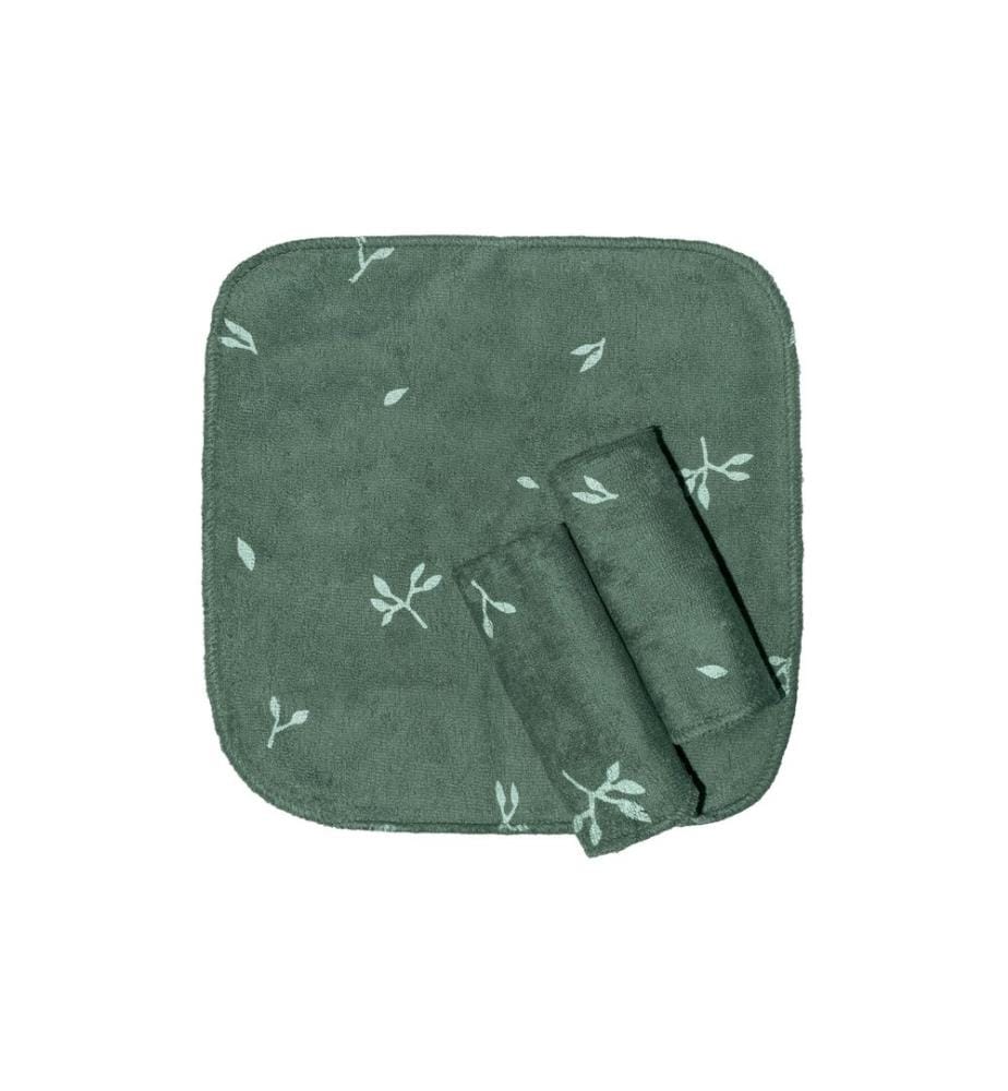 ZEWI bébé-jou Lavettes pour bébé Green Botanic 3 pièces