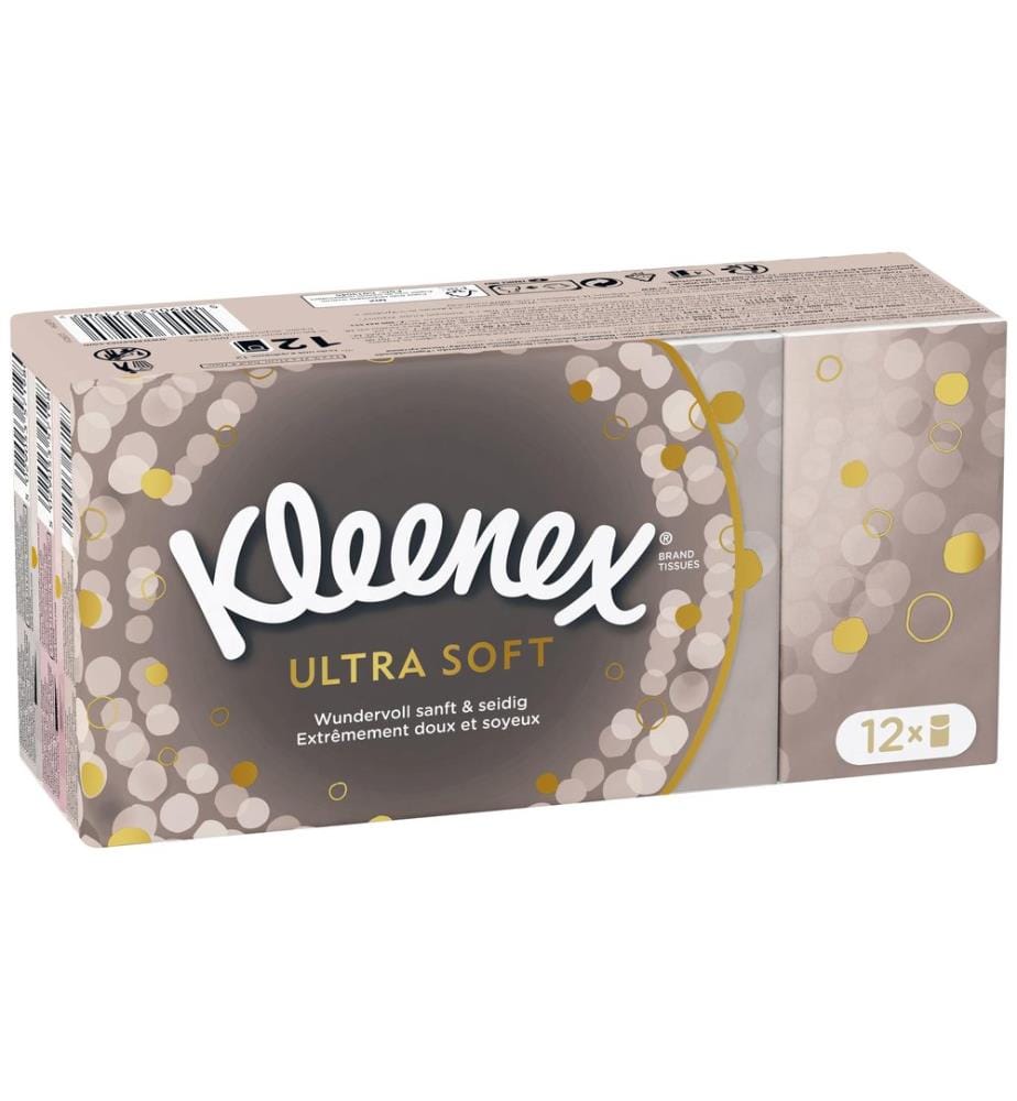 Kleenex - Mouchoirs Ultra Soft 12 paquets de 9 pièces