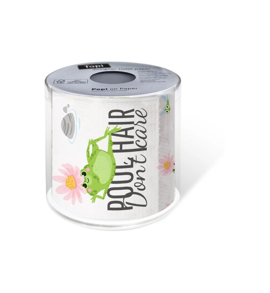 Paper + Design - Papier toilette Pool Hair rouleaux à 3 couches, Multicolore