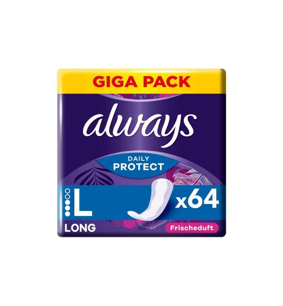 Always - Protège-slip Daily Protect Long avec parfum fraîcheur 64 pièces