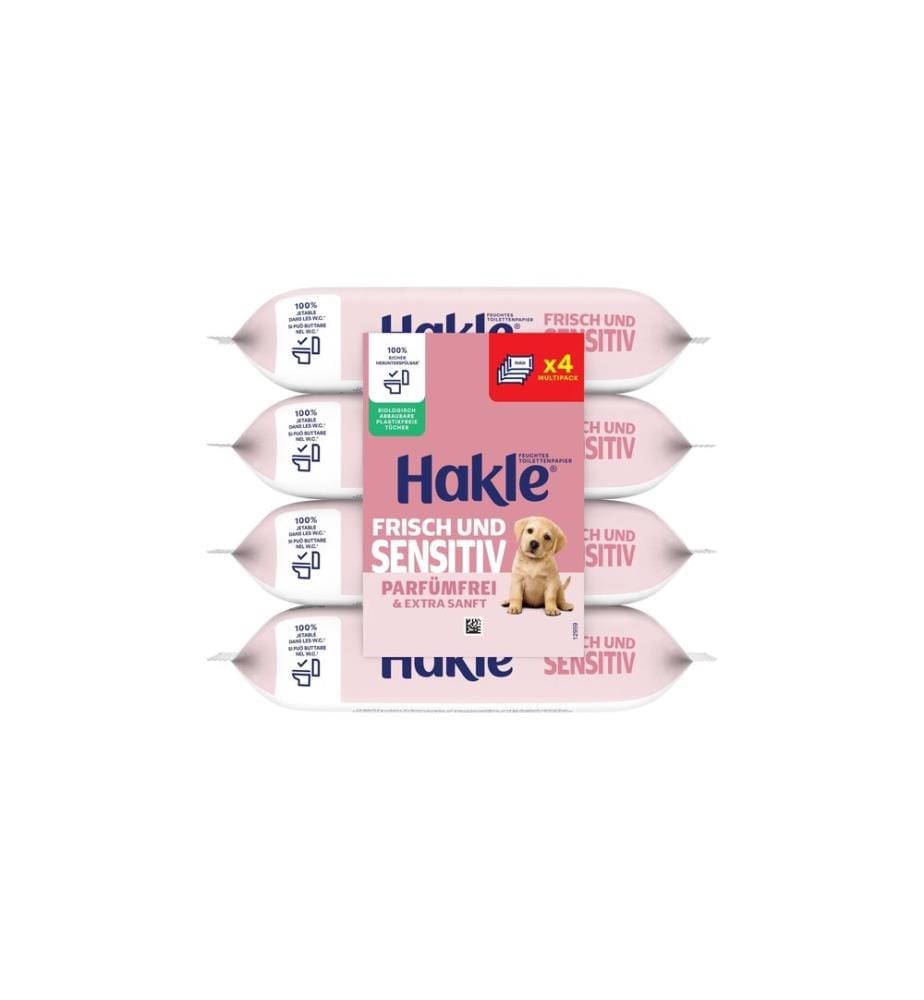 Hakle - Lingettes humides Propreté sensible 4 x 42 pièces