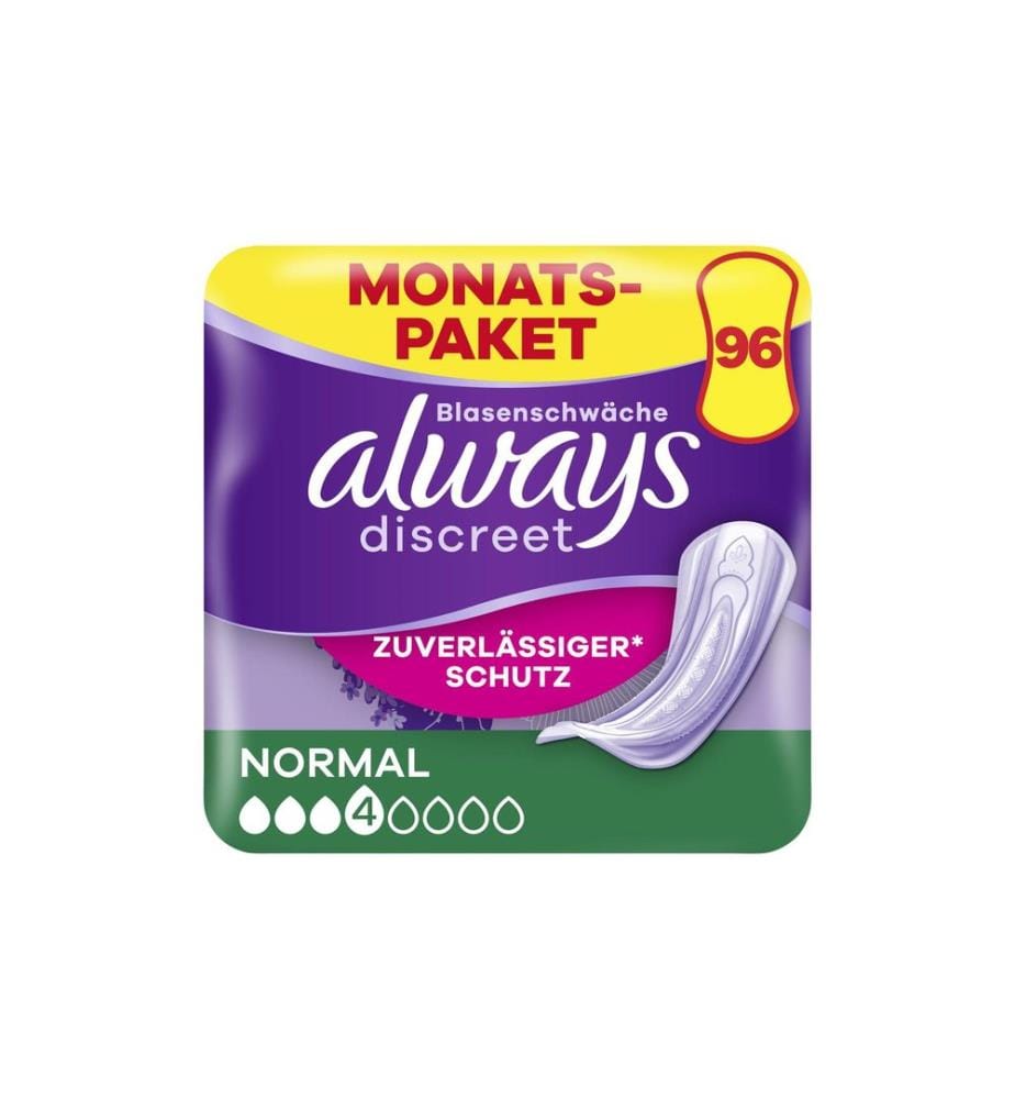 Always - Protections pour incontinence Discreet Normal 96 pièces
