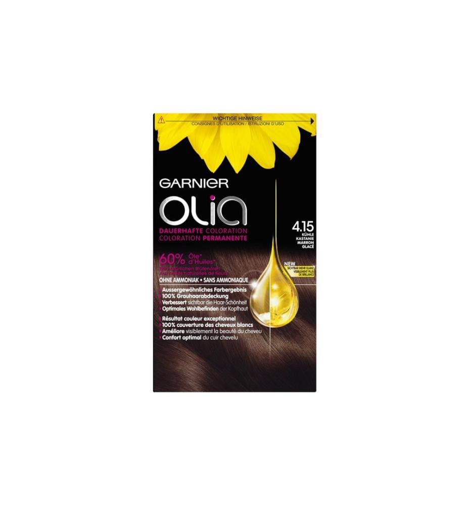 Garnier - Coloration pour cheveux Olia 4.15 Châtaigne fraîche