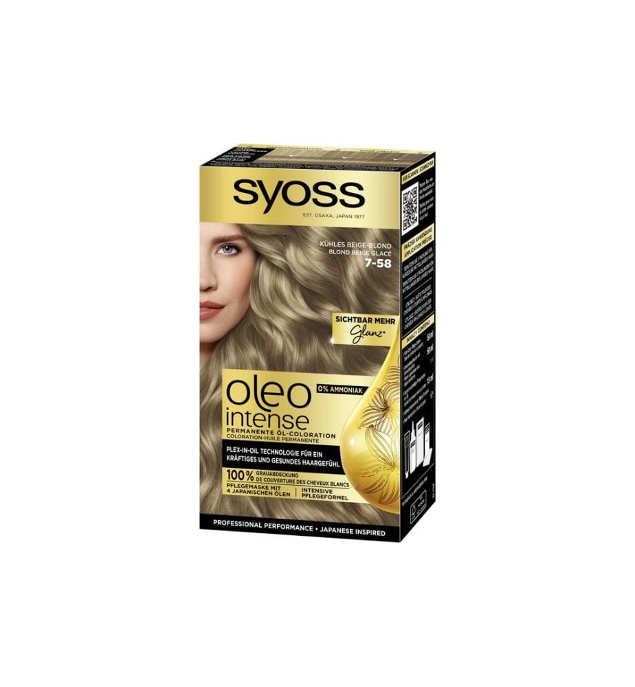 Syoss oleo intense - Coloration pour cheveux Oleo Intense 7-58 Blond Beige Frais