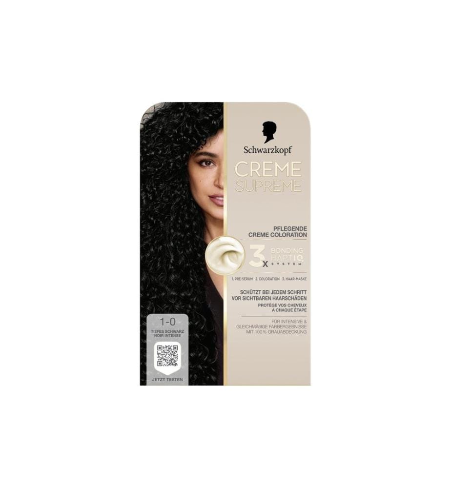 Schwarzkopf Creme Supreme - Coloration pour cheveux Creme Supreme 1-0 Noir profond