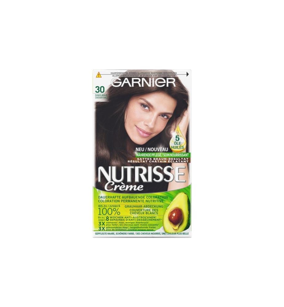 Garnier - Coloration pour cheveux Nutrisse Crème 30 Marron foncé