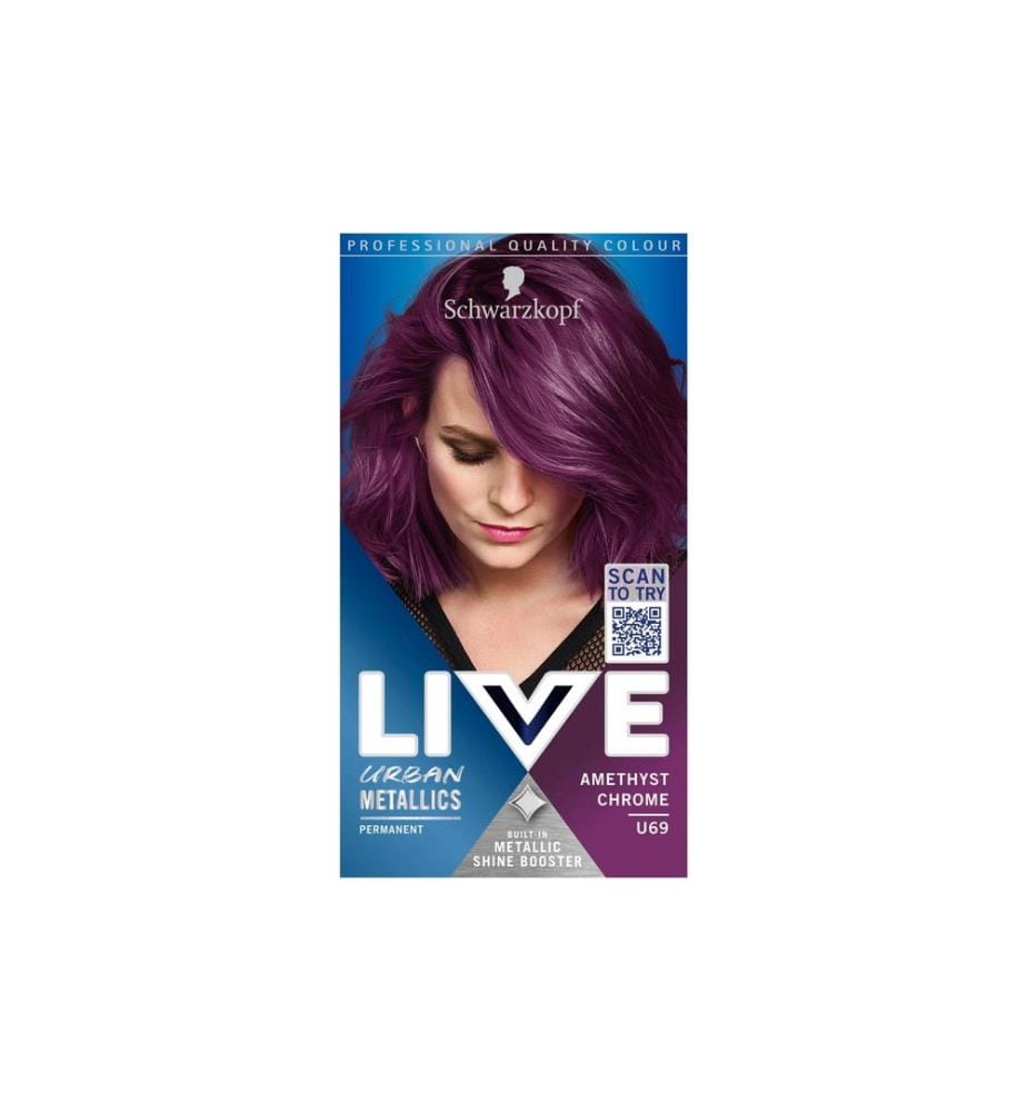 Schwarzkopf LIVE - Coloration pour cheveux Urban Metallics U69 Amethyst Chrome